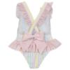 Picture of Meia Pata Girls Stripes Colour Saona Skirted Swimsuit - Multi