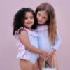 Picture of Meia Pata Girls Stripes Colour Saona Skirted Swimsuit - Multi