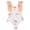 Picture of Meia Pata Girls Flamingos Aruba Swimsuit - White Flamingo