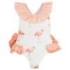 Picture of Meia Pata Girls Flamingos Barbados Swimsuit - White Flamingo