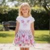 Picture of Monnalisa Girls Garden Party Butterfly Top & Skirt Set X 2 - Ivory Lilac