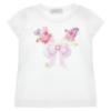 Picture of Monnalisa Girls Garden Party Butterfly Top & Skirt Set X 2 - Ivory Lilac