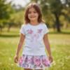 Picture of Monnalisa Girls Garden Party Butterfly Top & Skirt Set X 2 - Ivory Lilac