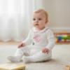 Picture of Monnalisa Bebe Girls Rose Garden Applique Fairy Babygrow  - Ivory Pink