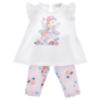 Picture of Monnalisa Bebe Girls Rose Garden Fairy Top & Leggings Set X 2 - Ivory Pink