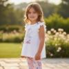 Picture of Monnalisa Bebe Girls Rose Garden Fairy Top & Leggings Set X 2 - Ivory Pink