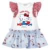 Picture of Monnalisa Girls Hello Kitty Drop Waist Dress - White Blue