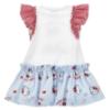 Picture of Monnalisa Girls Hello Kitty Drop Waist Dress - White Blue