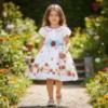 Picture of PRE ORDER Monnalisa Bebe Girls Disney Pooh Bear Dress - Ivory Red
