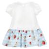 Picture of PRE ORDER Monnalisa Bebe Girls Disney Pooh Bear Drop Waist Dress - Ivory Red Blue