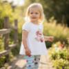 Picture of PRE ORDER Monnalisa Bebe Girls Disney Pooh Bear Tunic & Legging Set X 2 - Ivory Red Blue
