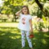 Picture of PRE ORDER Monnalisa Bebe Girls Disney Pooh Bear Tunic & Legging Set X 2 - Ivory Red Blue