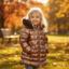 Picture of A Dee Initial Icon Montana Padded Long Metallic Jacket - Chocolate Brown