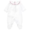 Picture of PRE ORDER Monnalisa Bebe Girls Pooh Bear Babygrow & Blanket Set x 2 - Ivory Red