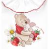 Picture of PRE ORDER Monnalisa Bebe Girls Pooh Bear Babygrow & Blanket Set x 2 - Ivory Red