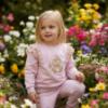 Picture of PRE ORDER Monnalisa Bebe Girls Romantic Bunny Tracksuit Set X 2 - Pink