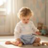 Picture of Sarah Louise Baby Boys Smocked Blouse & Shorts Set X 2 - White Pale Blue
