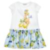 Picture of PRE ORDER Monnalisa Girls Tinkerbell Drop Waist Dress - White Yellow