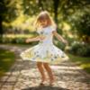 Picture of PRE ORDER Monnalisa Girls Tinkerbell Top & Skirt Set X 2 - White Yellow