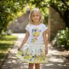 Picture of PRE ORDER Monnalisa Girls Tinkerbell Top & Skirt Set X 2 - White Yellow