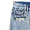 Picture of PRE ORDER Monnalisa Girls Tinkerbell Top & Denim Shorts Set X 2 - White Yellow