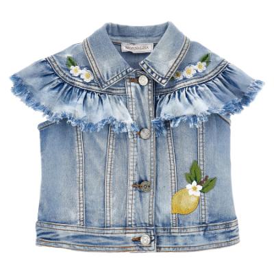 Picture of PRE ORDER Monnalisa Girls Tinkerbell Denim Jacket - Blue
