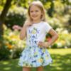 Picture of Monnalisa Girls Top & Shorts Set X 2 - White Yellow