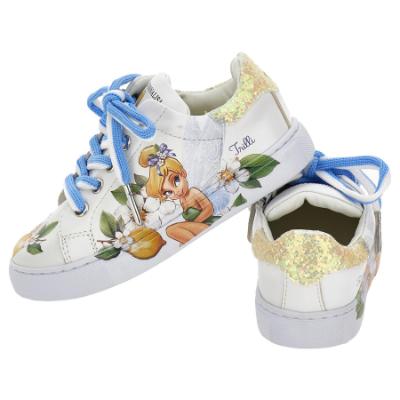Picture of Monnalisa Girls Tinkerbell Trainer - White Yellow