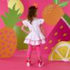 Picture of PRE ORDER A Dee Tutti Frutti Tallulah Ric Rac Legging Set X 2 - Bright White