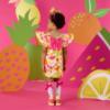 Picture of PRE ORDER A Dee Tutti Frutti Tamara Print Dress With Bow - Bright White