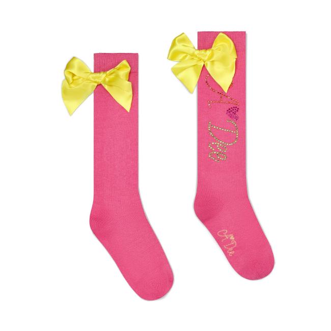 Picture of PRE ORDER A Dee Tutti Frutti Tina Diamante Knee High Socks - Bright Pink