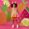 Picture of PRE ORDER A Dee Tutti Frutti Tessy Print Cycling Short Set X 2 - Bright White