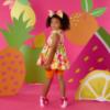Picture of PRE ORDER A Dee Tutti Frutti Tessy Print Cycling Short Set X 2 - Bright White