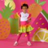 Picture of PRE ORDER A Dee Tutti Frutti Taylor Colourblock Skirt Set X 2 - Bright White