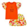Picture of PRE ORDER A Dee Tutti Frutti Tia Print Puff Skirt Set X 2 - Bright Orange