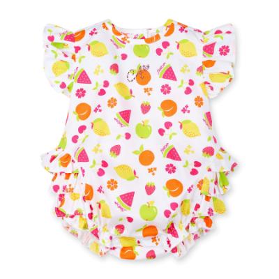 Picture of PRE ORDER Little A Baby Girls Cutie Frutti Paloma Print Romper - Bright White