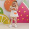 Picture of PRE ORDER Little A Baby Girls Cutie Frutti Palmer Print Legging Set - Bright White