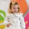 Picture of PRE ORDER Little A Baby Girls Cutie Frutti Penelope Quilted Jacket - Bright White