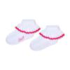 Picture of PRE ORDER Little A Baby Girls Cutie Frutti Paige Ric Rac Frill Ankle Sock - Bright White