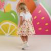 Picture of PRE ORDER Little A Baby Girls Cutie Frutti Poppy Print Frill Ankle Sock - Bright White