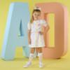Picture of A Dee Signature Summer Sawyer Initial Print Sweat Dress - Bright White