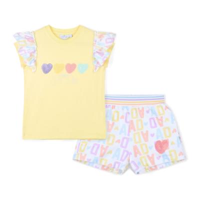 Picture of A Dee Signature Summer Sienna Initial Print Short Set X 2 - Lemon Cake