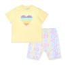 Picture of A Dee Signature Summer Saz Initial Print Cycling Short Set X 2 - Lemon Cake