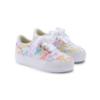 Picture of A Dee Signature Summer Patty Initial Print Platform Trainer  - Bright White Multi