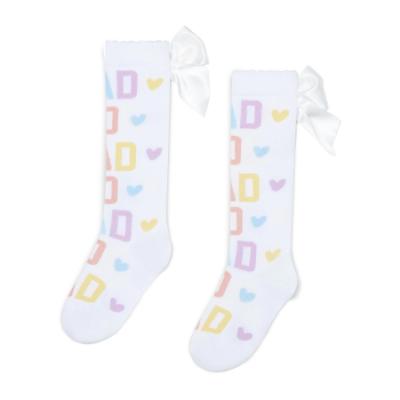 Picture of A Dee Signature Summer Sylvia Knee High Initial Print Socks - Bright White