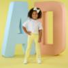 Picture of A Dee Signature Summer Samantha Initial Print Flare Set X 2 - Bright White
