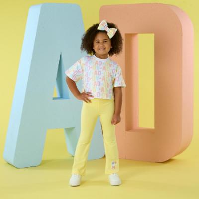 Picture of A Dee Signature Summer Samantha Initial Print Flare Set X 2 - Bright White