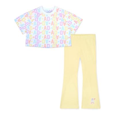 Picture of A Dee Signature Summer Samantha Initial Print Flare Set X 2 - Bright White