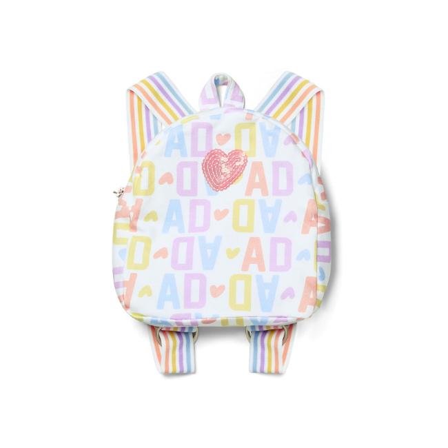 Picture of A Dee Signature Summer Skylah Initial Print Back Pack - Bright White