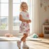 Picture of Daga Girls Blush Harmony Peony Top & Shorts Set X 2 - White Pink